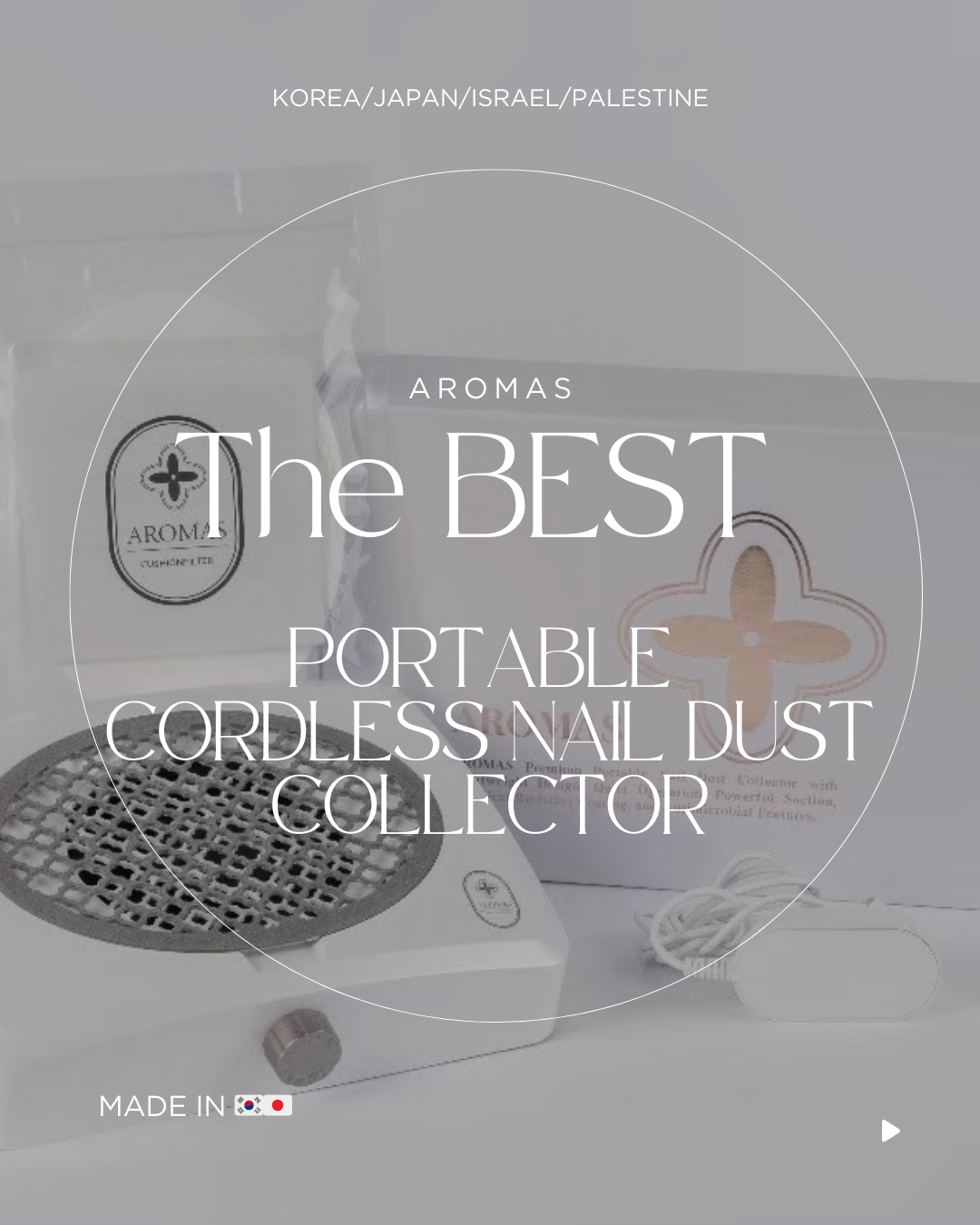 Aroma nail dust collector set (silver)