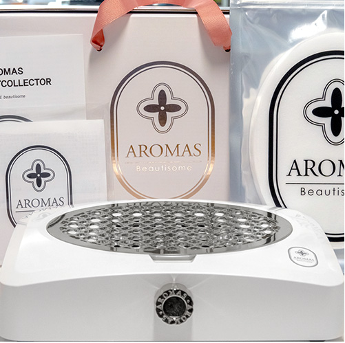 AROMAS アロマス 集塵機 シルバー NEW!静音➕軽量 24年版 AROMAS 3 ネイルダスト集塵機セット(有線)